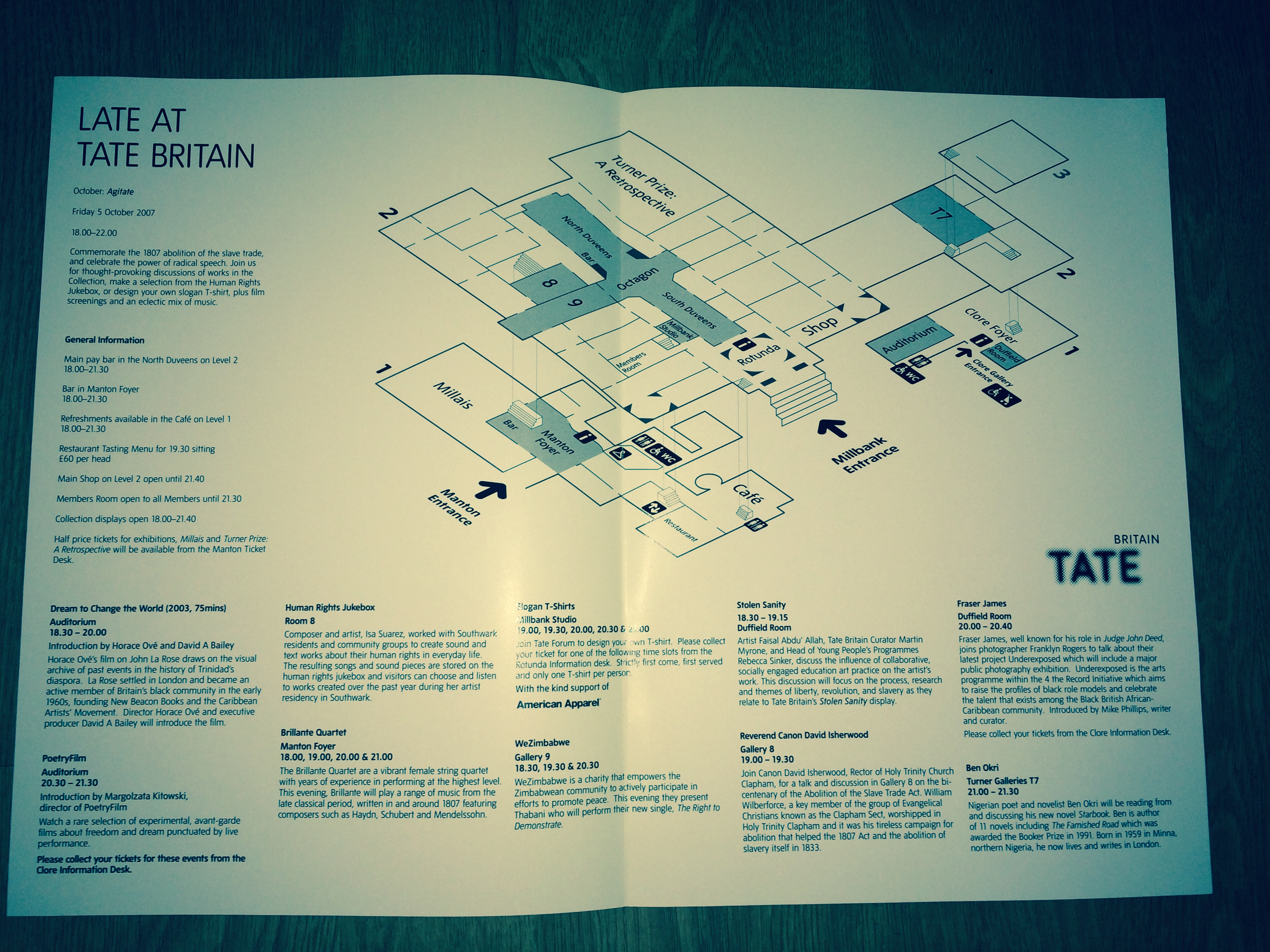 A3 poster for the PoetryFilm event at Tate Britain in October 2007