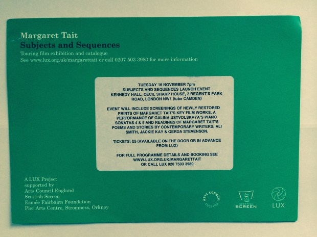 Margaret Tait LUX Postcard